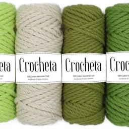 3Ply Twisted Macrame 10M 4mm Each Color Cotton Cord Thread for Macrame Combo Set-17