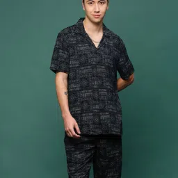 Men Shirt & Pyjama set Multicolor Printed-image-33