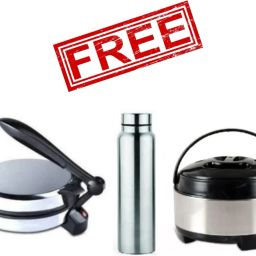 viyasha ®Indian Chapati Roti/Maker Free Steel casserole Water bottle RT4 Roti and Khakra Maker-picture-35