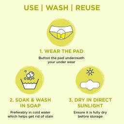 pee safe Reusable Sanitary Pads (6 Regular Pads + 2 Overnight Pads) Sanitary Pad image 5
