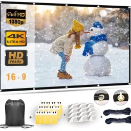 Vilro 119" Projector Screen HD 16:9 Portable Projector Screen Foldable Anti-Crease Projector Screen (Width 265 cm x 148 cm Height)-picture-26