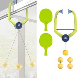 Children Table Tennis Trainer Set Portable Hand Eye Coordination Green Table Tennis Racquet-29