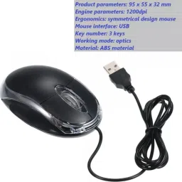 NKL Stylish USB Wired Gaming Mouse With Lights for Computer 54 Wired Ambidextrous Optical Gaming Mouse-image-47