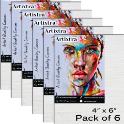 CANVAS BOARD 4 X 6 Cotton Medium Grain Board Canvas (Set of 6)-image-0
