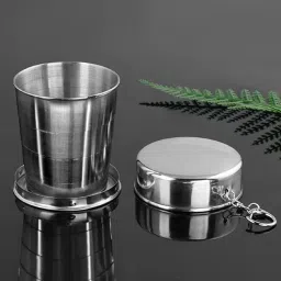 Portable Folding Stainless Steel Glass Glass Set Water/Juice Glass-image-8