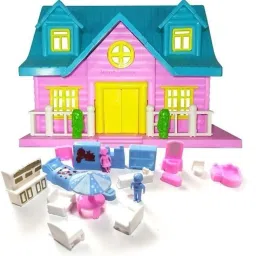 Loving Family House Set for Girls, Pretend Play Toy House 110-picture-29