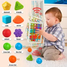 himanshu tex Shape Sorter Baby Blocks Colorful Textured Balls Sorting Games image 3