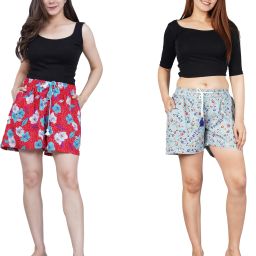 Pack of 2 Floral Print Women Boxer-image-2