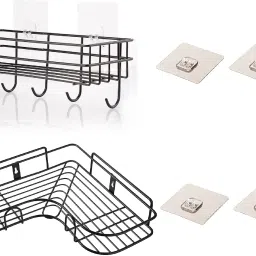 Combo Corner Shelves for Bathroom Shelf Wall Mounted Corner Bathroom Accessories Iron Wall Shelf-image-74
