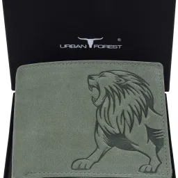 Men Casual Green Genuine Leather RFIDWallet - Regular Size-image-62