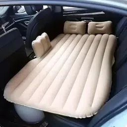 2 Air Pillow & Air Pump | Car Sleeping Bed Beige (Pack of 1) Mattress | Car Bed Mattress | Car Bed Travel, Trip, Camping Car Inflatable Bed-image-98