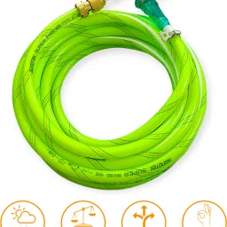1/2 Inch 10 Meter (32.5 Feet) 3- Layered Braided With Metal Sprayer gun For Gardening,Car washing ,Home Use Water Pipe Hose Pipe-17