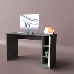 divysa Office Computer Desk with Storage Cabinet Study Table for Home Laptop/Desktop Engineered Wood Multipurpose Table image 2
