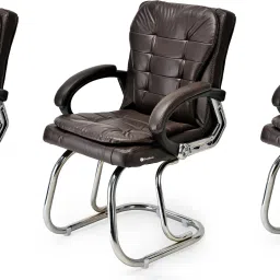 Ultimate Comfort chair Visitor Cushion Chair for home office Leatherette Office Arm Chair-image-76
