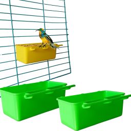 Bird Food Feeder Hanging Container Birds Cage Plastic Bird Feeder Food Bowls-2 Window Bird Feeder Bird Feeder-image-7