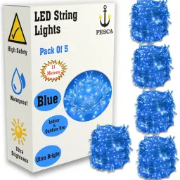 40 LEDs 11 m Blue Steady String Rice Lights-6