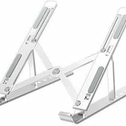 FIVANIO Laptop Stand Foldable Height Adjustable Alluminium Laptop Stand, Ergonomi Laptop Stand Foldable Height Adjustable Alluminium Laptop Stand, Ergonomic Aluminium Floor and Desk Stand Laptop Stand with Adjustable Height Compatible with Universal Laptops-picture-10