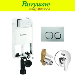 Half Frame Concealed Cistern, with divater body upper uno set of 1 pic 194 Dual Flush Tank-1