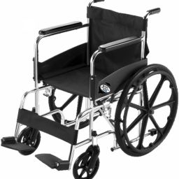 Pneumatic Wheel Regular Foldable Wheelchair with Safety Belt Manual Wheelchair-11