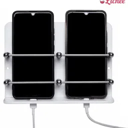 LICHEE Acrylic White Double Stand for Charge, TV&AC Remote Holding Mobile Holder-15
