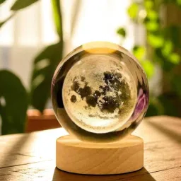 MoonGlow 3D Crystal Moon Table Lamp | Table Lamp-image-58