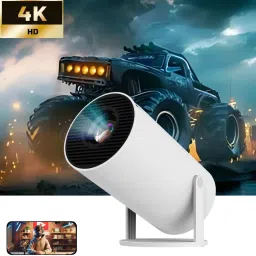 SACRO Smart Projector for Home 4K Support Rotabable Design withApp Netflix,YouTubeZ298 (4500 lm / 1 Speaker / Wireless / Remote Controller) Portable Projector-picture-3