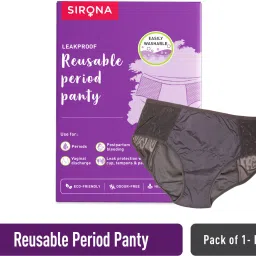 Leakproof Reusable Period Panty for Women Pack of 1 - Medium|360 Degree Coverage Pantyliner-image-19