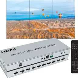 microware 4K HDMI 3x3 Video Wall Controller Multi Screen Processor with IR Remote Control Media Streaming Device-image-64