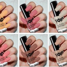Color Rich Toxic Free Perfection Shine Nail Polish Set of 6 VT-050 Flirty Nude, Tan, Ice Nude, Candy Cotton, Dark Nude, Nude-1