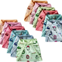 Pack of 12 - Baby Hosiery Cotton Langot or Nappy / Reusable & Washable Soft U-Shaped Printed Cloth Langot or Diaper for kids (0-3years) (Set of 12)-image-54