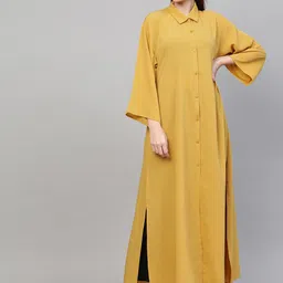 sassafras Women Flared 3/4th Sleeve Yellow Shrug-picture-48
