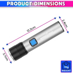 amicivision 365nm UV Flashlight - Rechargeable Ultraviolet Black Light with 4-Modes Torch image 4