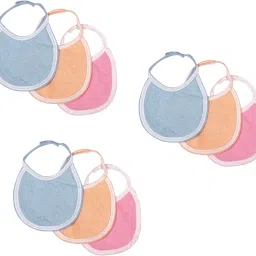 Premium Super Soft Cotton Bibs Multi Colour and Multi Design (Pack of 9)-23