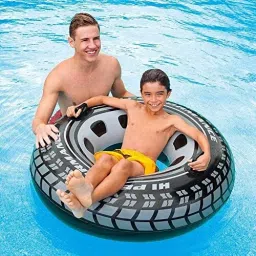 Swimming Pool Tube for Adults Big Size Cool Black Wheel Tire Men Swimming Ring Swimming Cap-image-26