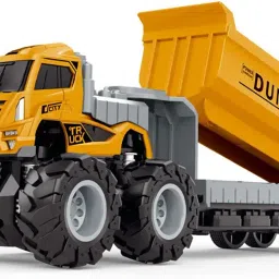 1:43 4WD Die-Cast Metal Construction Dumper Truck toys with Friction Powered Toy-15