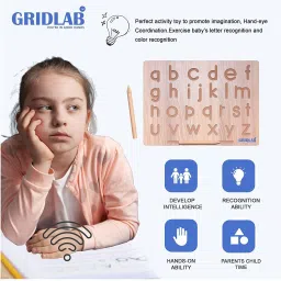 gridlab 4 IN 2 Combo English Alphabet, Number and Patten Board|Capital-Small"ACBD" Board image 5