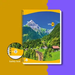 Youva Spiral Book 21x29.7 cm A4 Notebook Unruled 172 Pages-35