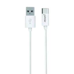 Pebble Type A to Type C 3.3 Feet (1M) Cable (Sync and Charge, White)-2