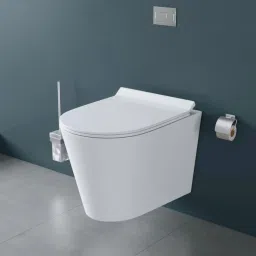 Meta Premium Grade Bathroom Commode With Soft Close Toilet Seat Cover Ceramic Wall Mounted Water Closet P trap With Soft Close Seat Cover Toilet Western Commode-19