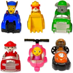 Pup Buddies Dogs Rescue Team Figure Set of 6 Pieces with Vehicles ( Without Box)-18