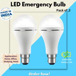 Rechargeable Emergency Bulb Inverter Bulb for home 4Hr battery backup_Pack2 E367 4 hrs Bulb Emergency Light-23
