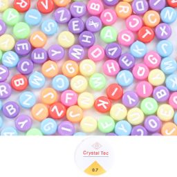 330+ Round Shape opequ Plastic Alphabet Beads with elastic roll-image-13