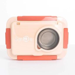Smode Leak-Proof Kids Lunch Box | BPA-Free, 3-Section, with Spoon Compartment 1 Containers Lunch Box-image-13