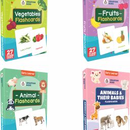Animals&Their Babies,Animal,Vegetables and Fruit Flash Cards For Kids(set of 4)-11