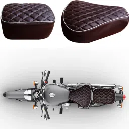 A-873 Split Bike Seat Cover For Royal Enfield Classic Chrome, Classic Desert Storm, Classic 350, Classic 500, Bullet Classic, Classic-image-16