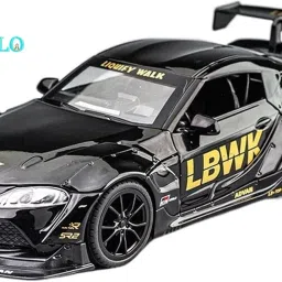 Toyota Supra GR LBWK Model Diecast Metal Pullback Toy car-picture-12