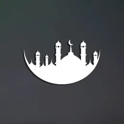 Wooden wall art, Islamic Moon and Mosque Wall Art Wooden Cut-outs-image-1
