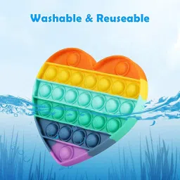 longmire Pop It Fidget Toys,Push Pop Bubble Fidget Sensory Toy (Heart) image 3