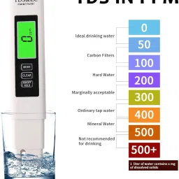 mxrady kerro TDS Meter, EC Meter & Temperature Meter 3 in 1,for Drinking Water, Aquariums etc pH Testers image 2