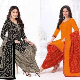Unstitched Crepe Salwar Suit Material Self Design-image-95